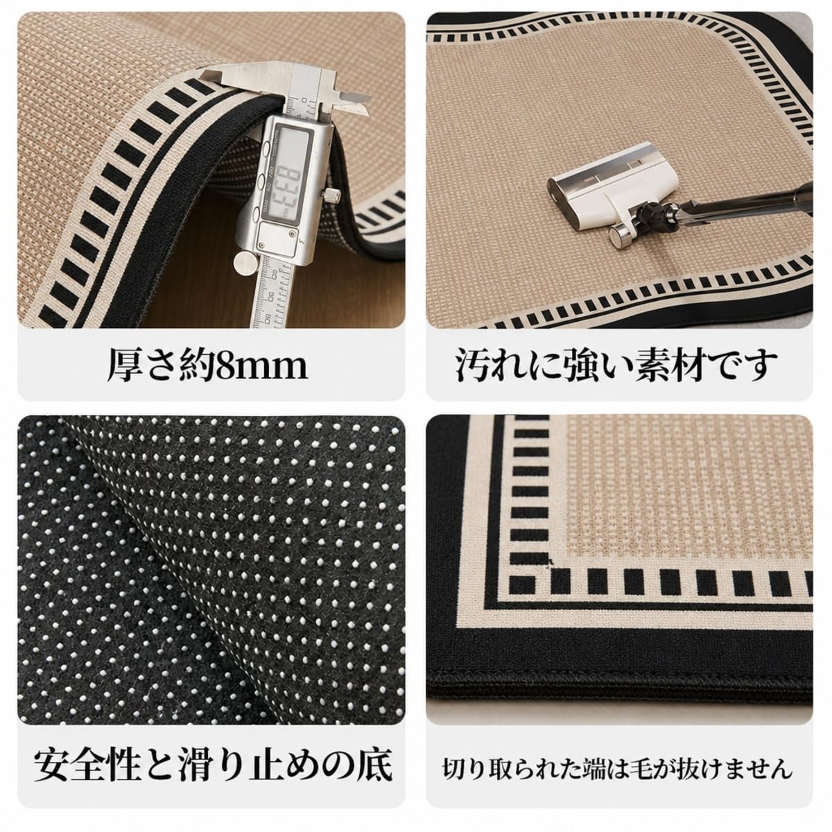 Kabisori玄関マット 室内 おしゃれ 洗える バスマット 玄関マット 屋内 吸水 速乾 滑り止め ふかふか 厚手 ドアマット 泥落とし オールシーズン 室内用 廊下マット 足拭きマット 抗菌 防臭 丸洗い (ダークブラウン, 50x80)
