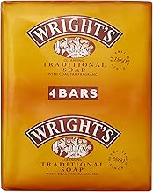 Wright's Coal Tar Soap for Daily Skin Cleansing Suitable for All Skin Types 4 x 100g Bars
