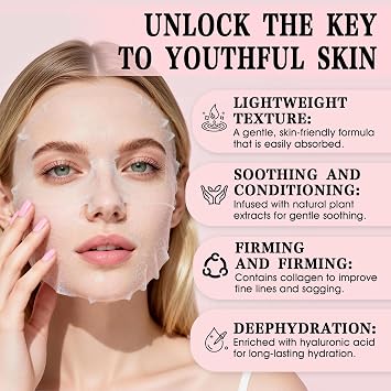 Face Masks Skincare, 47 PCS Face Mask Set, Skin Care Gift Sets | Con Facemasks, Nose Strips Blackhead, Neck Mask, Eye Patches, Lip Patch, Added Plant Extracts, Moisturizes and Nourishes