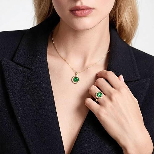 Miniatura 4 de Collar para ansiedad, anillos para la ansiedad para mujeres, anillos de trébol de cuatro hojas, anillo de preocupación de color dorado para la