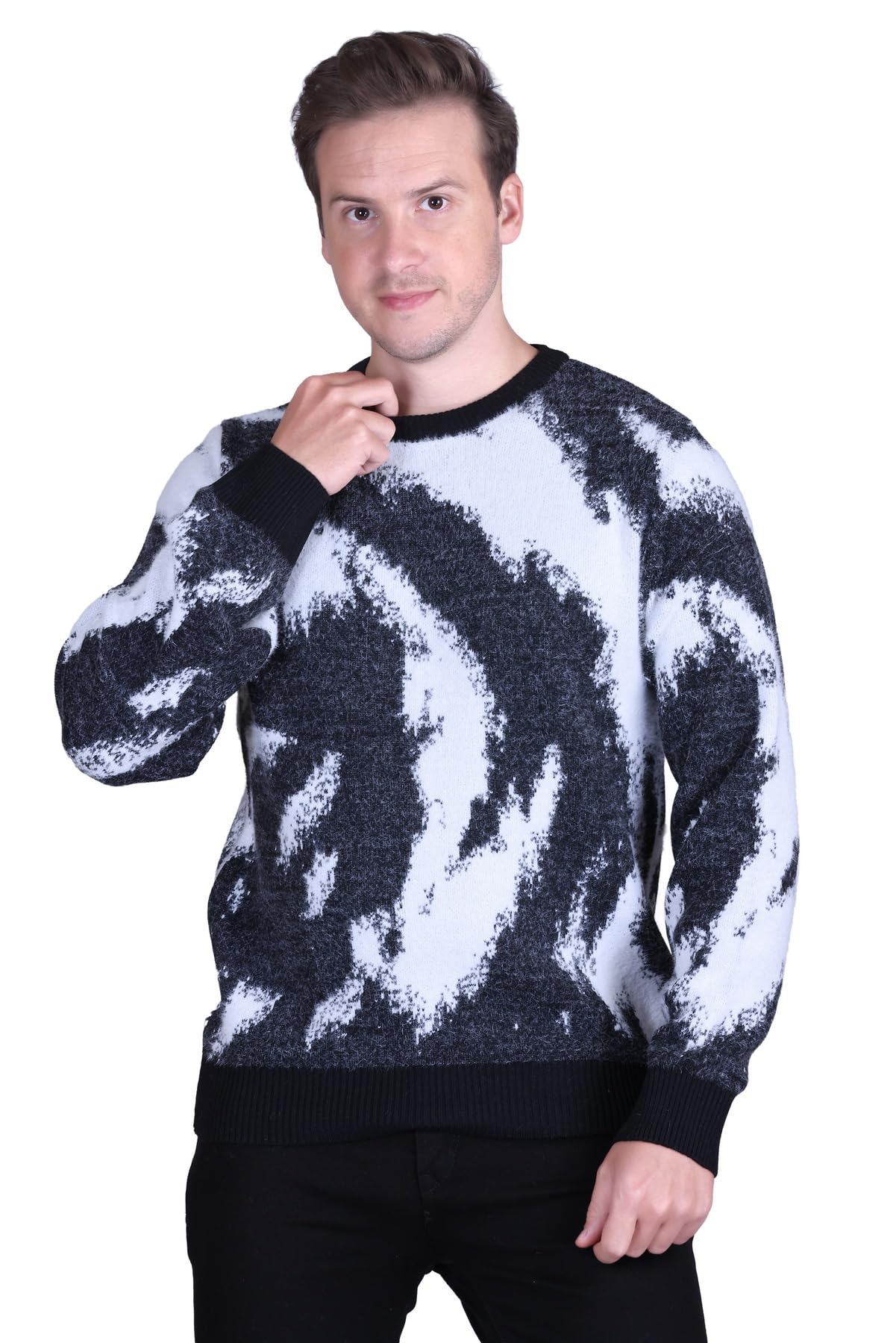 armenor Men's Jacquard Knit Sweater-picture-36