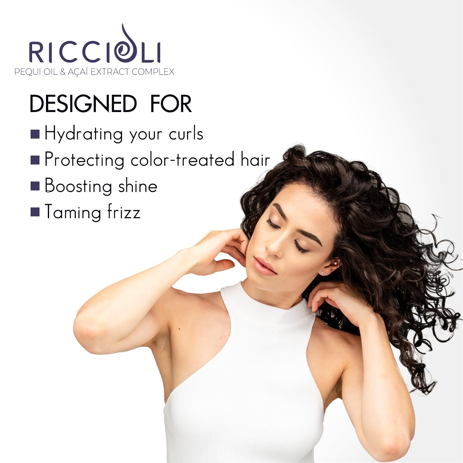 Rocco Donna Hydrating Curl Conditioner, Moisture and Frizz Control for Curly and Wavy Hair, Softens and Defines Curls, Riccioli Complex with Pequi Oil and Acai Extract, Color Safe, 8 oz