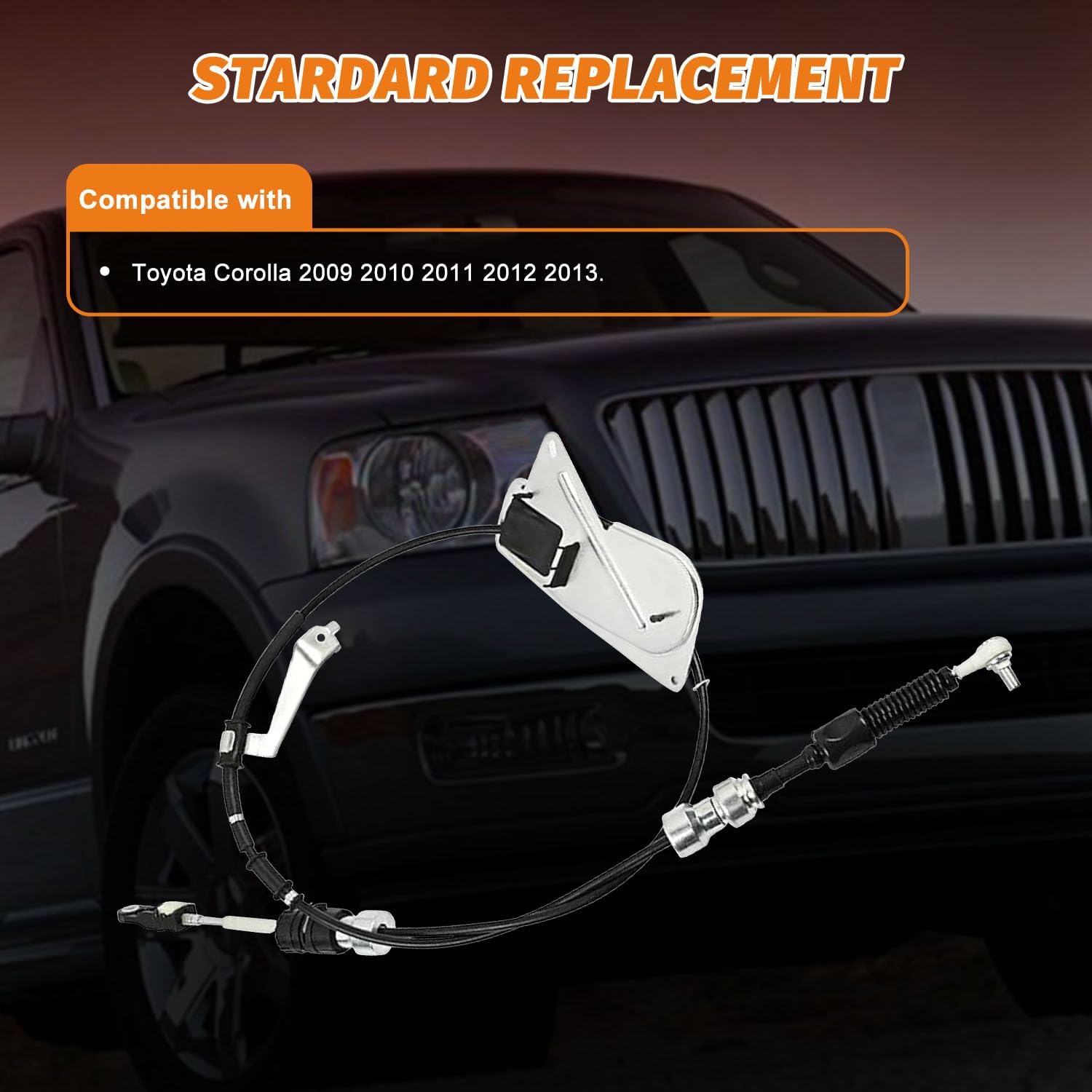33820-02600 Automatic Transmission Shift Control Cable Compatible with Toyota Corolla 2009-2013,Gear Shifter Control Cable Replace 33820-12D30,3382002600