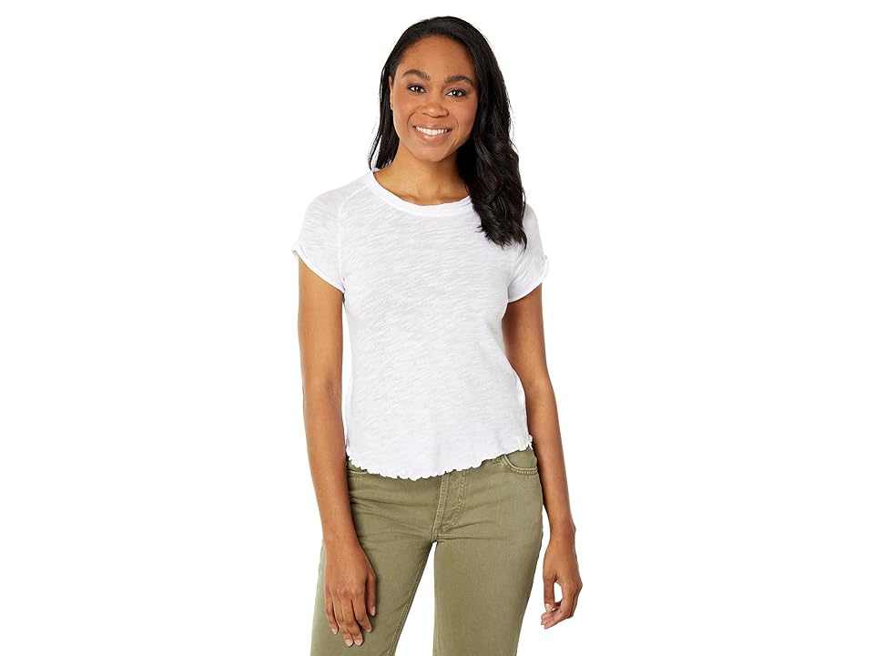 Free People You Rock Tee (White) Women's T Shirt INTERNATIONAL SHIPPING