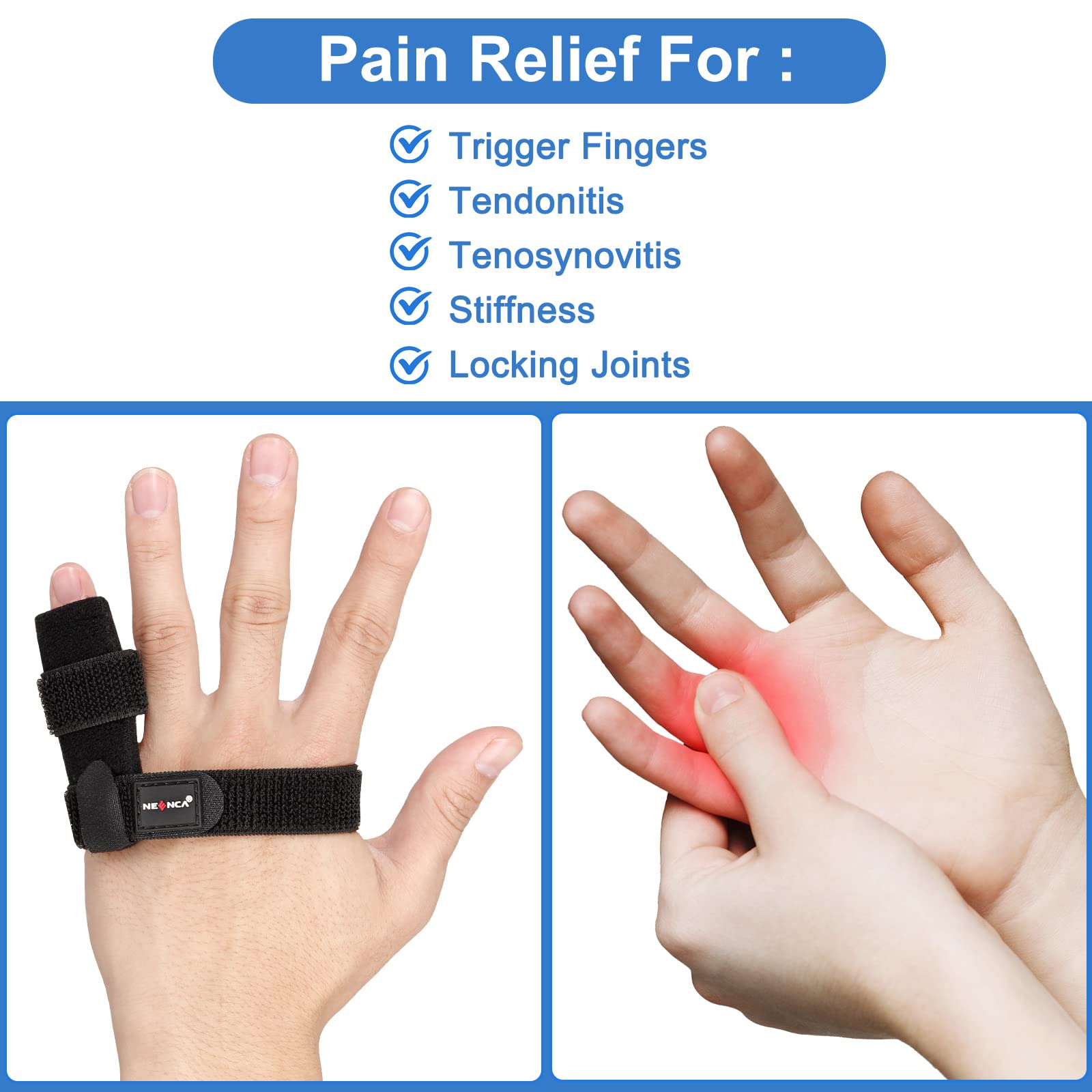 Buy NEENCA Professional Trigger Finger Splint, Doctor-Developed Finger ...