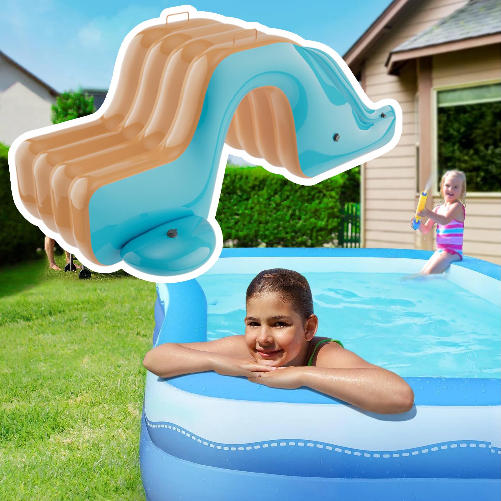 Scivoli Gonfiabili Per Piscina Per Bambini Acquatico Divertente Per Bambini