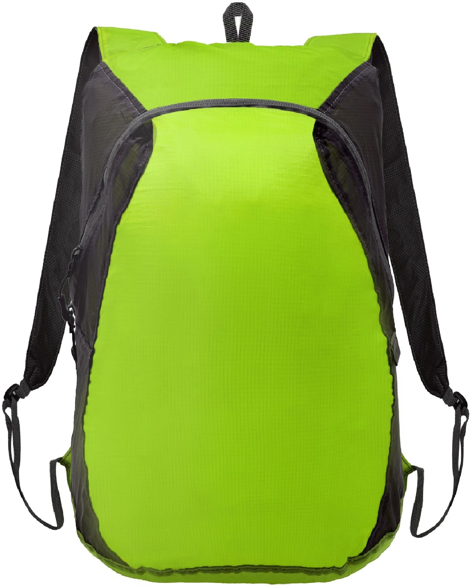 Lewis N. Clark Women's Packable Daypack, Hiking Camping Backpack, Ditty Bag, Charcoal/Neon Lemon, One Size