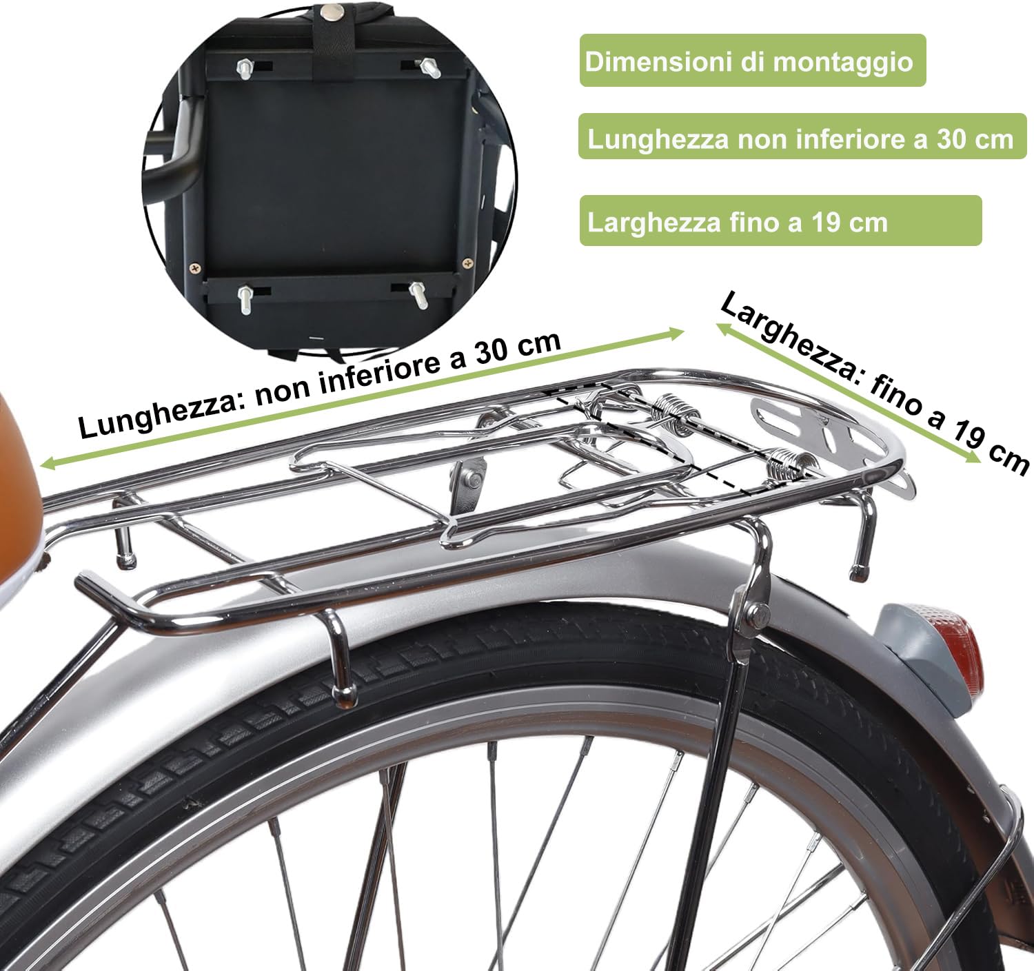 QMD Seggiolino Posteriore per Bambini con poggiatesta Regolabile; seggiolino Posteriore per Bici con poggiapiedi, Schienale e maniglione di Sicurezza. Progettato per Bambini dai 18 Mesi agli 8 Anni.
