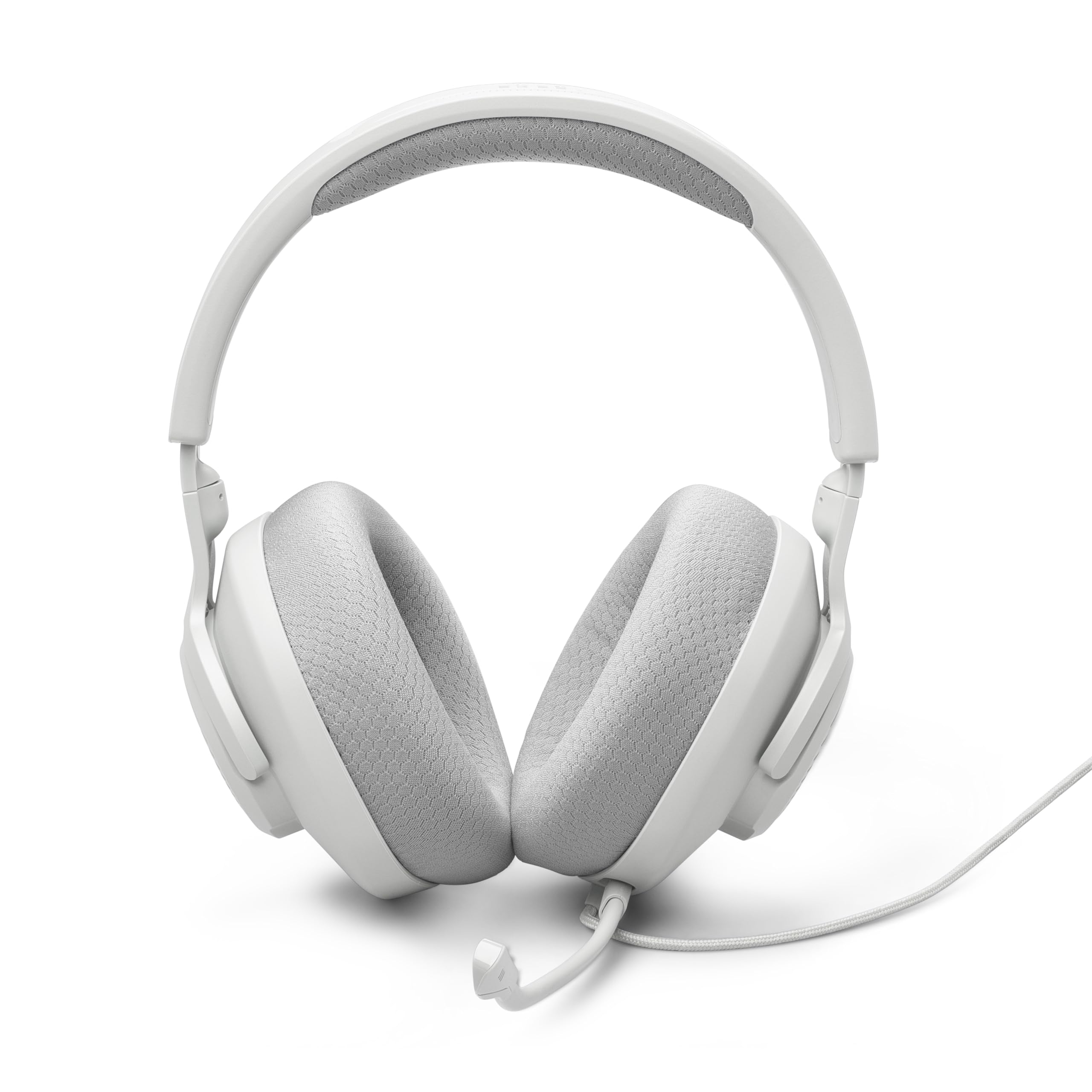 JBL Quantum 100M2 - Auriculares para Juegos con Cable omnidireccional, micrófono Desmontable con opción de Silencio y Almohadillas de Espuma viscoelástica Cubiertas de Tela, compatibles con Todas Las