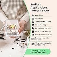 Vista 3 de Piedras para plantas. Piedras pulidas decorativas de jade verde. 3/8 pulgadas - 10 libras para plantas, jardín, paisajismo, manualidades