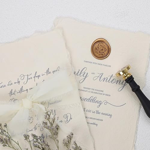 Miniatura 5 de UNIQOOO Arts  Crafts set de regalo de sello para estampar en cera con imagen de dragón