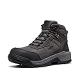 KEEN Utility Men's Skokie Hiker Style Mid Height Composite Toe 90 Degree Waterproof Work Boots, Magnet/Black, 11 D