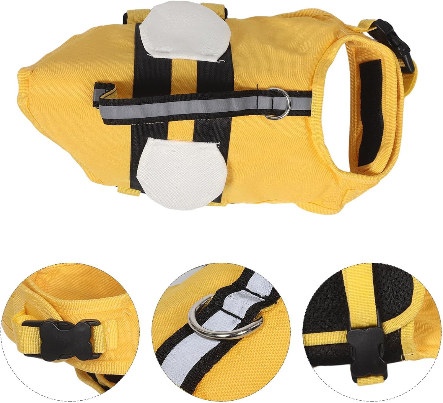 Life Jacket for Small Dogs and Puppies Adjustable Fit with Irritation-Free Wear Made of Oxford Cloth and Eve Floating Cotton for Swim Sessions and Water Activities Weighing 2.5-5kg
