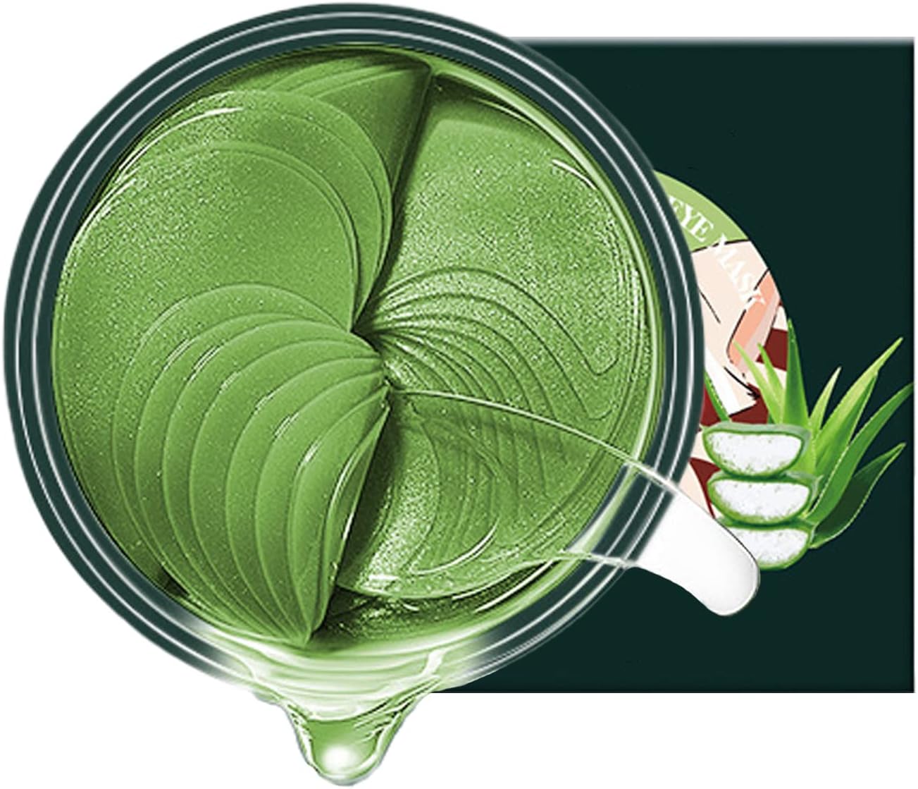 Under Eye Patches,60Pcs Natural Aloe Vera Eye Bags Remover,Hydrating Anti-agi...