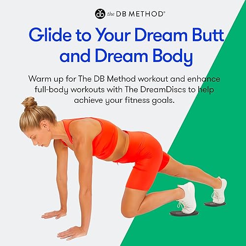 Miniatura 2 de THE DB METHOD DreamDiscs - Deslizadores de núcleo para entrenamiento, planeadores de piso de abdominales de cuerpo completo personalizados para