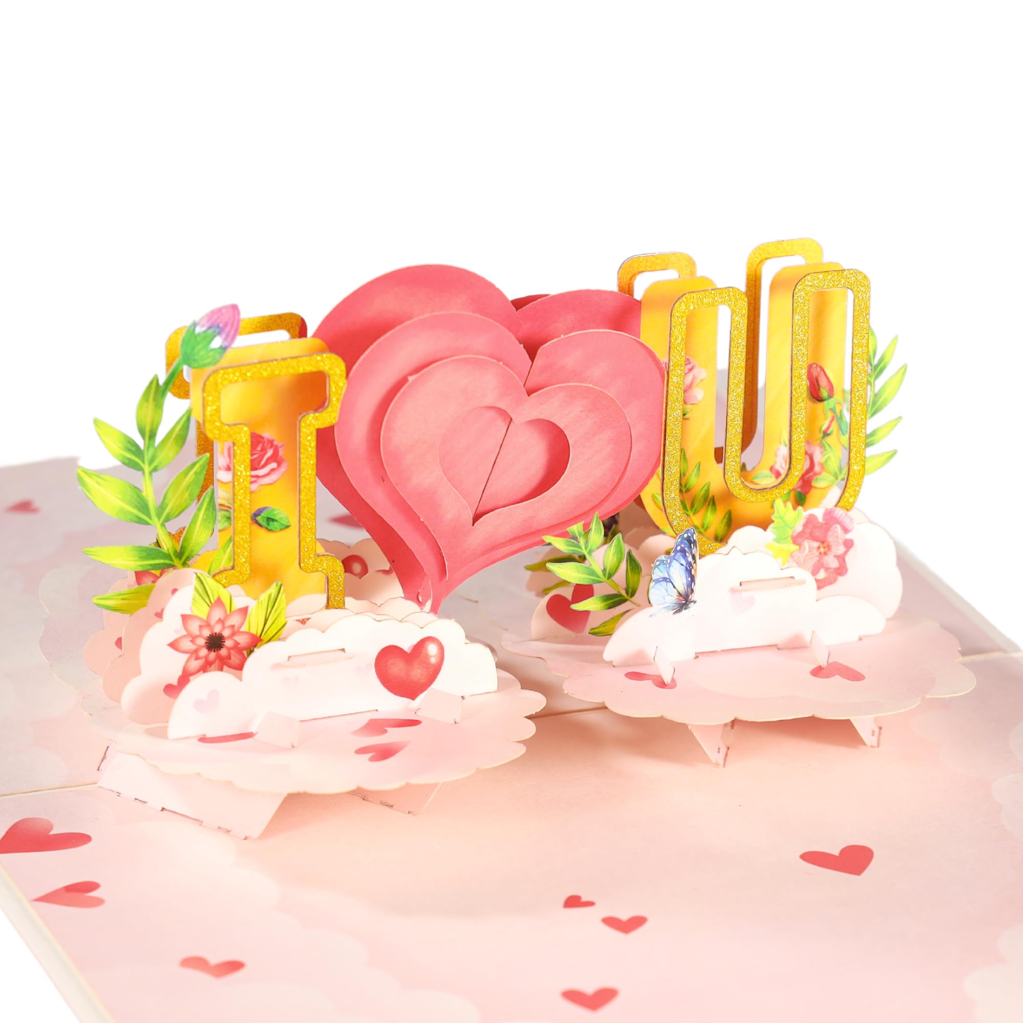 I Love You Card, Pop Up Mothers Day Cards, Handmade 3D Valentines, Thinking of You, Anniversary, Wedding, Engagement, Just Because, Birthday Card 6x 8