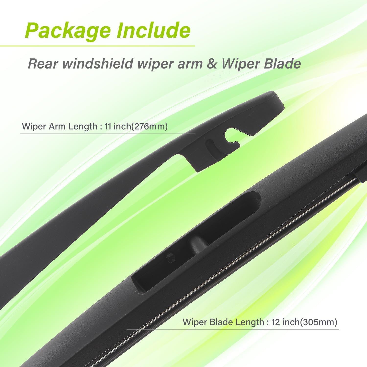 LKK Rear Windshield Wiper Arm Blade Assembly Kit Compatible with Honda Element 2003-2011 Rear Wiper Set