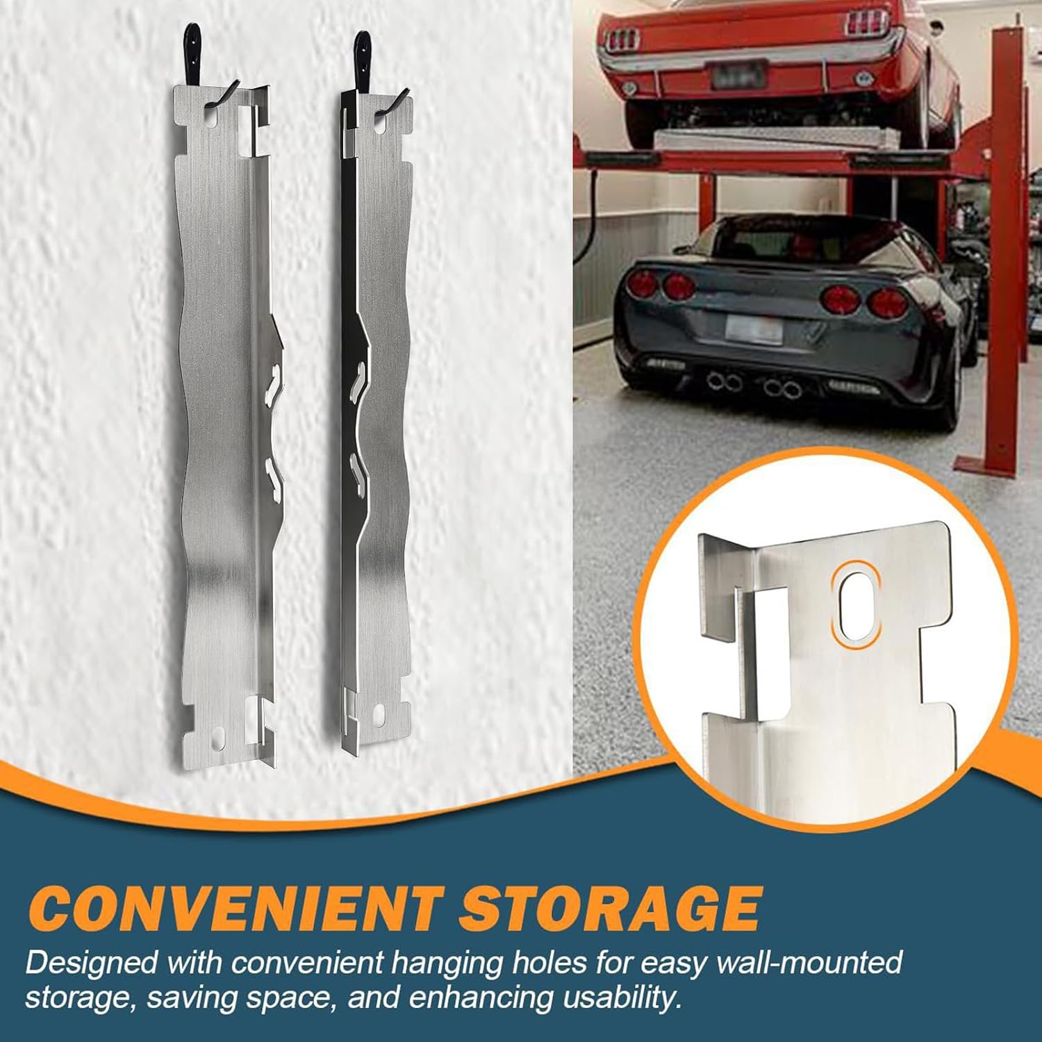 Shkalacar Toe Alignment Tool Plates Heavy Duty Upgrade Stainless Steel Wheel Alignment Tool Plate, with Hanging Holes for Easy Wall-Mounted Storage