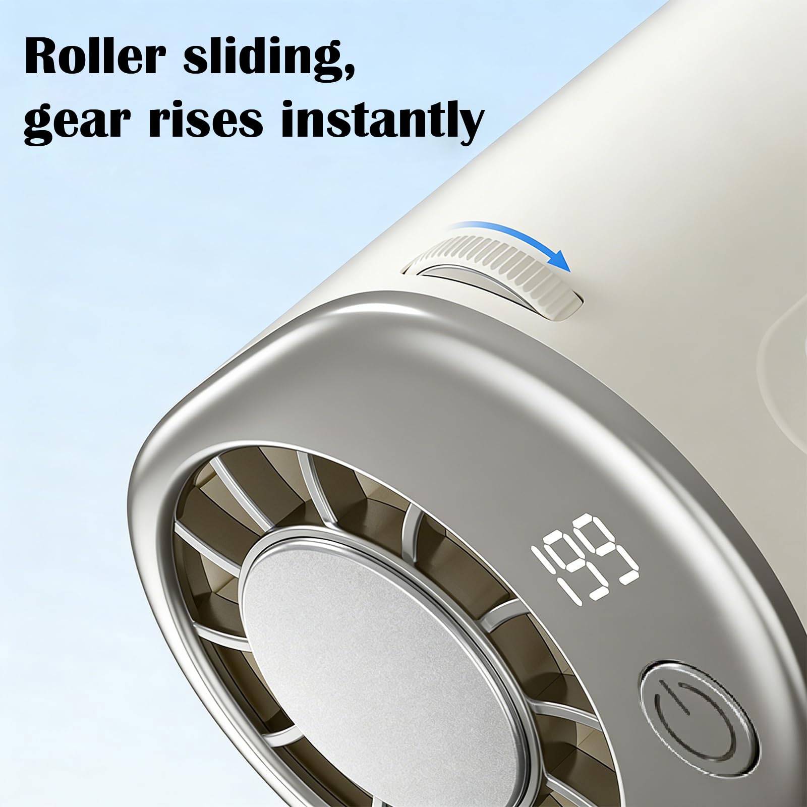 2026 Car Clip on Air Conditioner Fan with LED Display - 360° Rotation, 199 Speeds Adjustable, USB Rechargeable Personal Cooling Fan, for Car Visor, Backseat Kids, Office Desk (Black,Standard) — view 5