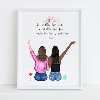 Personalised Gift for Friend, Soul Sisters Gift, Sisters Present, Best Friends Present, Fully Customisable, Friendship Keepsake Card, Best Friend Portrait