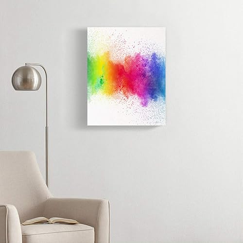 Kits de pintura de diamantes 5D para bricolaje, polvo colorido, blanco, pastel, partículas, polvo, salpicaduras, pintura completa, lienzo para