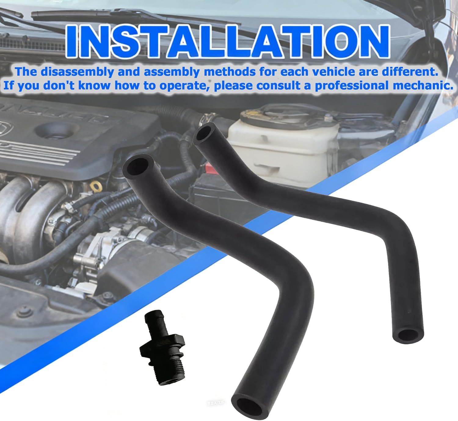 3x PCV Valve Hose Kit Compatible with Nissan Altima 2007-2013 Replaces 11823-JA00A, 11826-JA00B, 11810-6N202