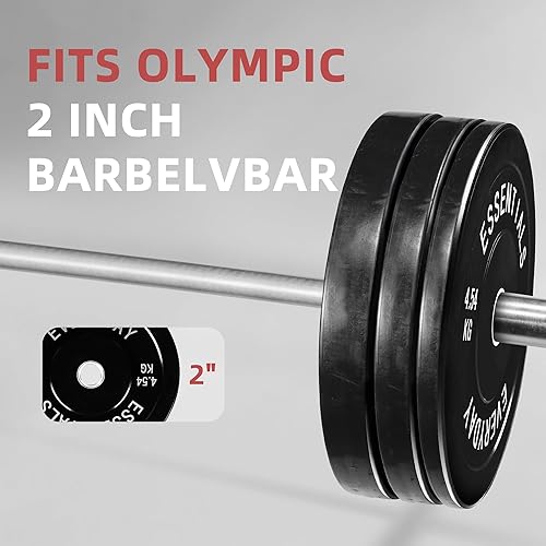 Miniatura 7 de Fitvids Placas de Tope Olímpicas de 2 Pulgadas, Placas de Peso Perfectas para Levantamiento de Pesas y Entrenamiento de Fuerza, Múltiples Pesos