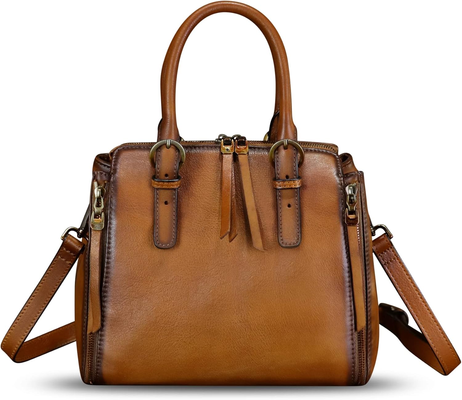 Genuine Leather Purses and Handbags for Women Satchel Bag Vintage Crossbody Shoulder Bag Top Handle Bags Purse - Image 3