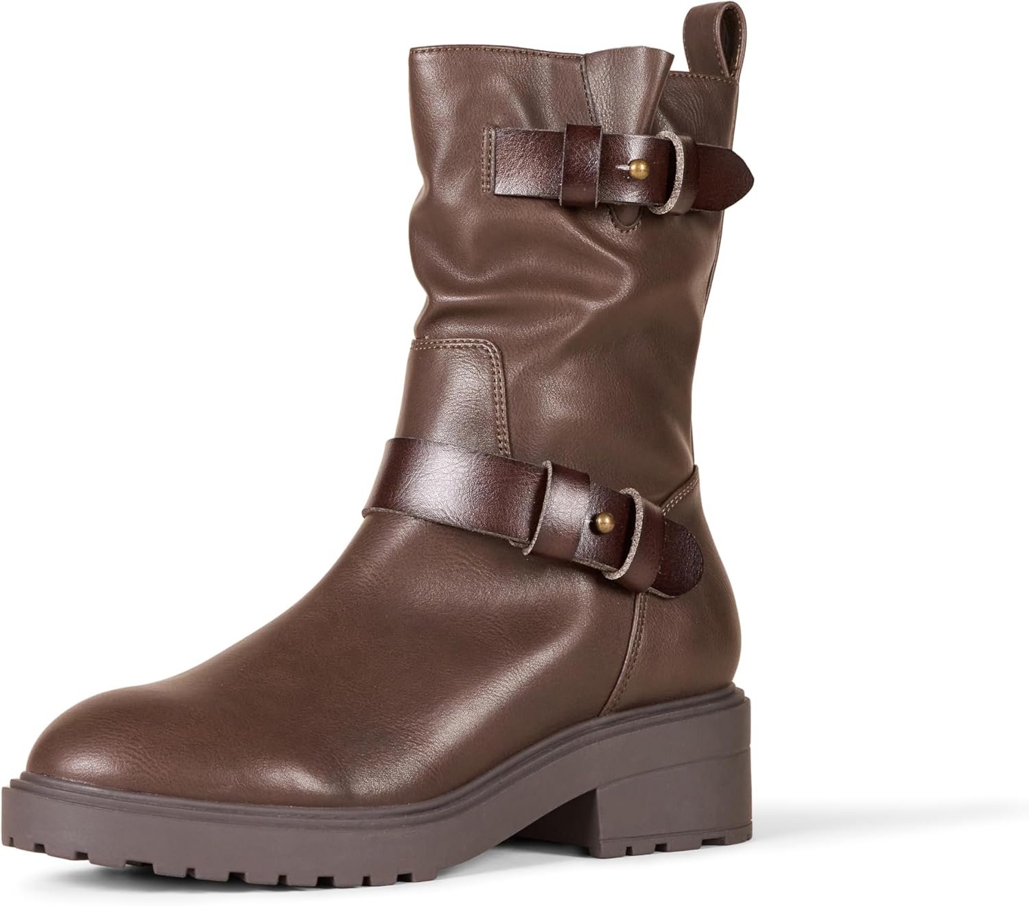Amazon Essentials Women's Mid Calf Cropped Biker Boots