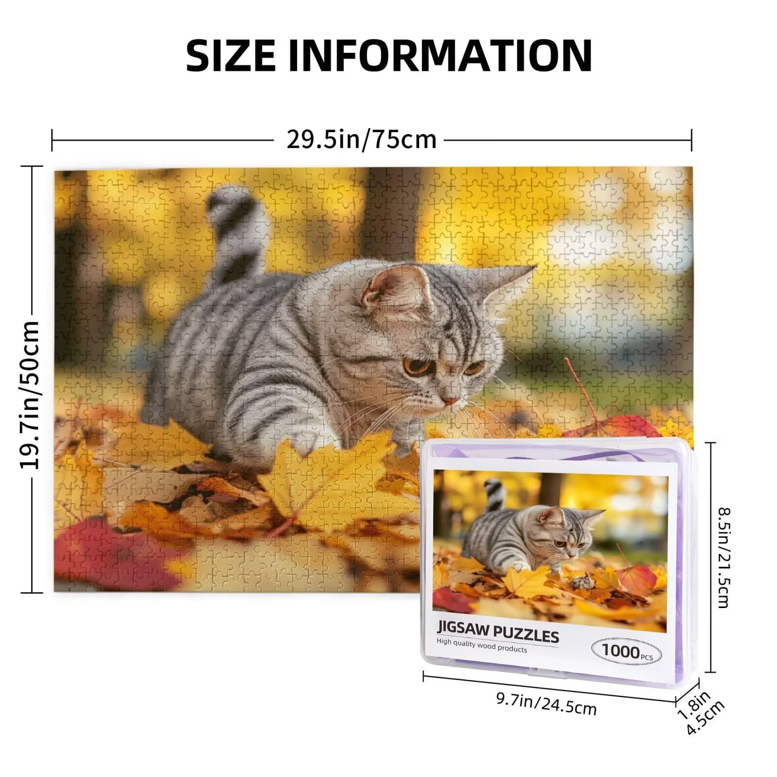 Puzzle z kotem, 3000 elementów, pułapki, puzzle dla dorosłych, z pudełkiem na prezent, "zrób to sam", duże drewniane puzzle dla dorosłych, gra zręcznościowa dla całej rodziny, prezenty dla kobiet, 81