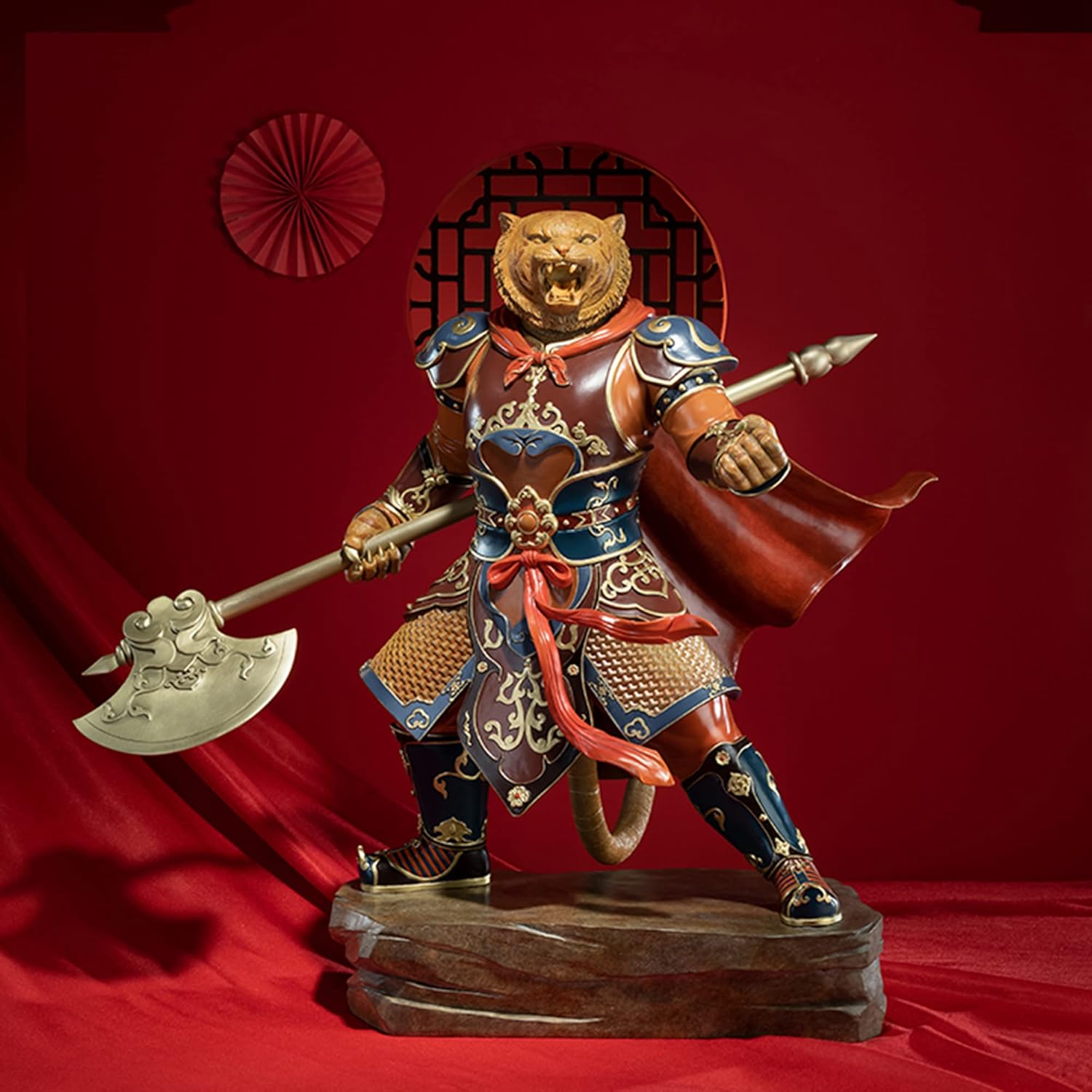 GWMWON 2022 Tiger Ninja Ornament, Pure Copper Tiger Warrior