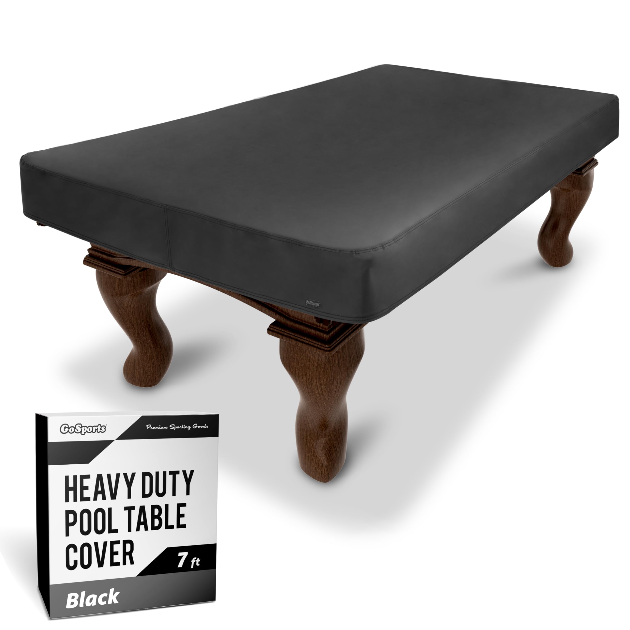 GoSports 7 ft Premium Leatherette Pool Table Cover - Waterproof &amp; Tearproof - Heavy Duty Indoor &amp; Outdoor Billiard Table Cover