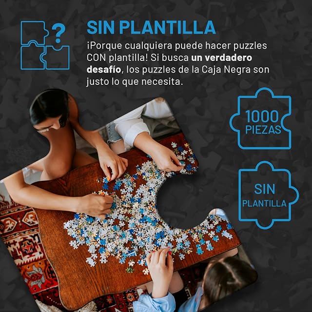 Foto 4 de 8 de Black Box Puzzle de 1000 piezas - Blackbox Puzzle con motivo sorpresa sin plantilla, puzzle difícil…