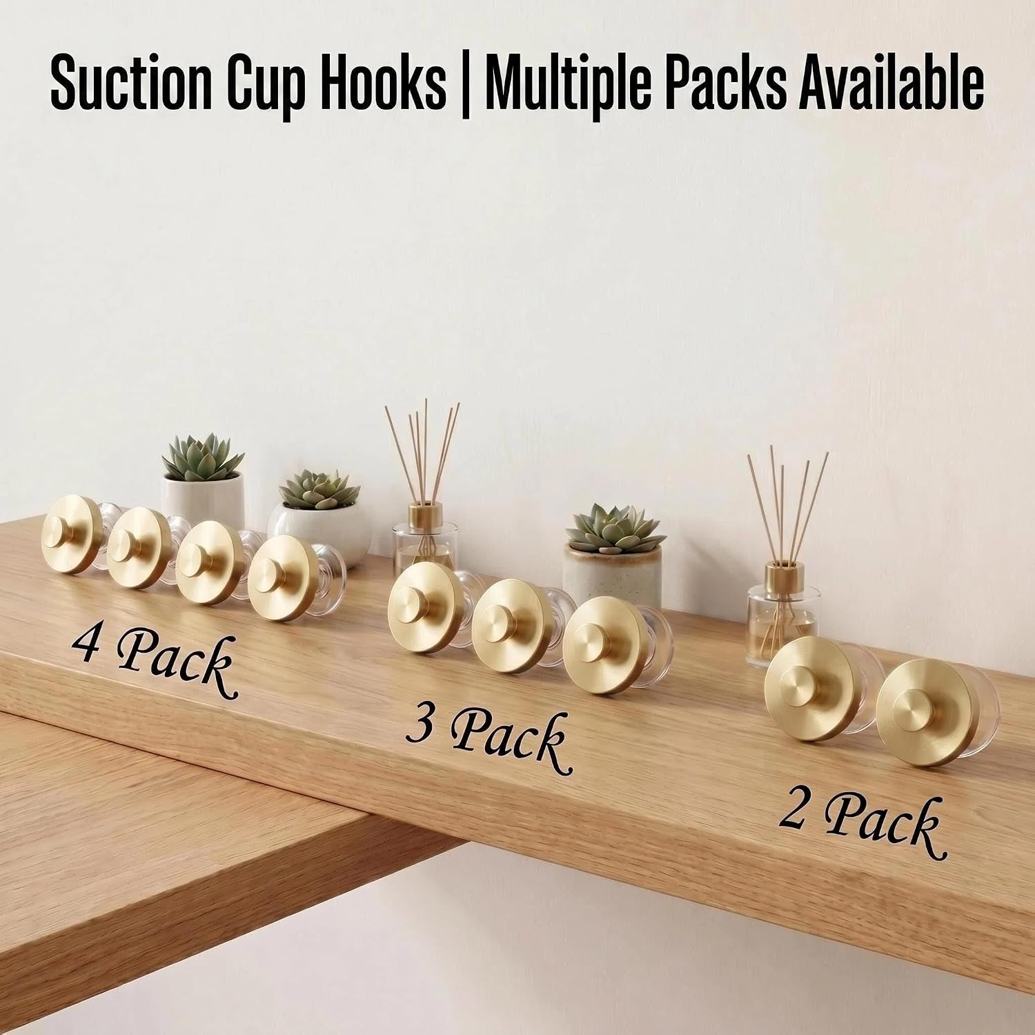 Suction Cup Hooks for Living Room,Bathroom,Shower, Kitchen,Glass Window,Mirror,Waterproof Hooks for Hanging Towel, Bath Robe,Loofah, Removable No Drilling Wreath Hanger for Front Door (3, Silver) image 4
