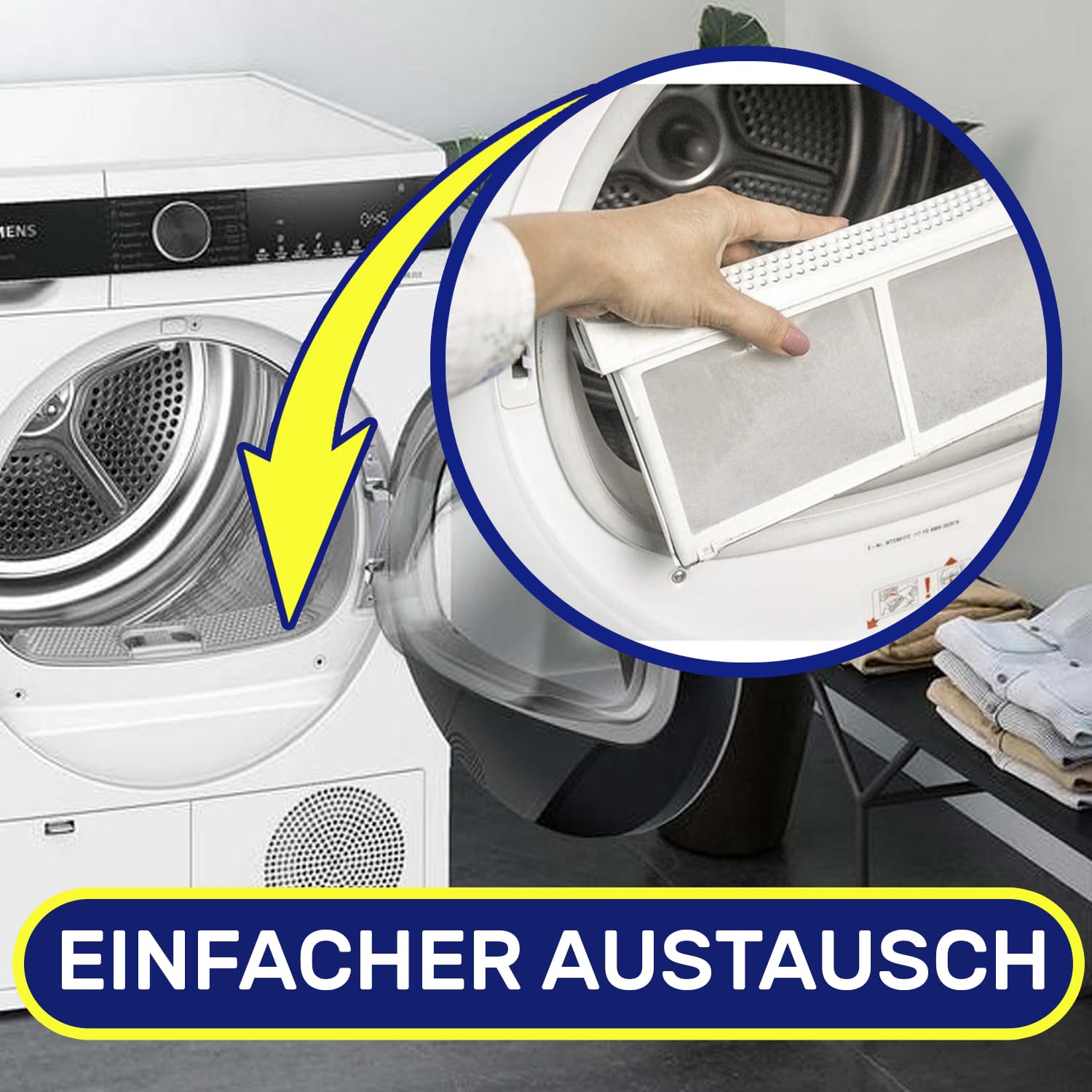 Flusensieb Filter für Trockner 355x185x68 mm mit dem Originalcode 2982200100 für Beko - Garantie 10 Jahre - MONTERAL