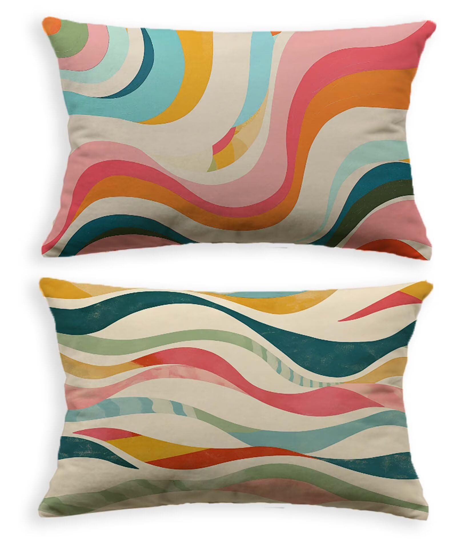 Velours de coussin 40x70 cm avec fermeture éclair invisible lot de 2 taies design haut de gamme