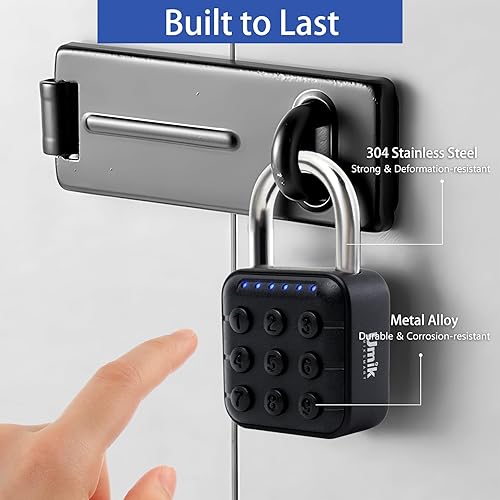 Miniatura 6 de Cerradura de combinación con código, candado inteligente de 6 dígitos con contraseña de alta seguridad para escuela, gimnasio, casillero deportivo,