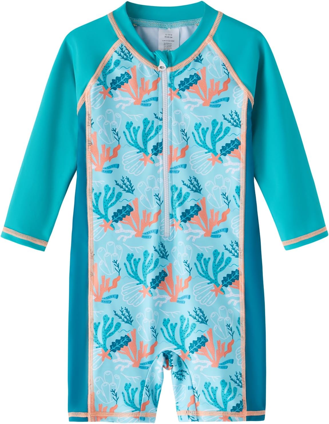 Baby Boys Swimsuit Long Sleeve Bathing Suit Zipper Bathing Suit Rash Guard Infant Beach Boys' Swimwear