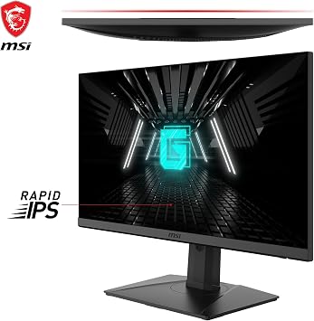 msi G272QPF, 27 Gaming Monitor, 2560 x 1440 (QHD), Rapid IPS, 1ms, 170Hz, G-Sync Compatible, HDR Ready, HDMI, Displayport, Tilt, Swivel, Height Adjustable, Pivot