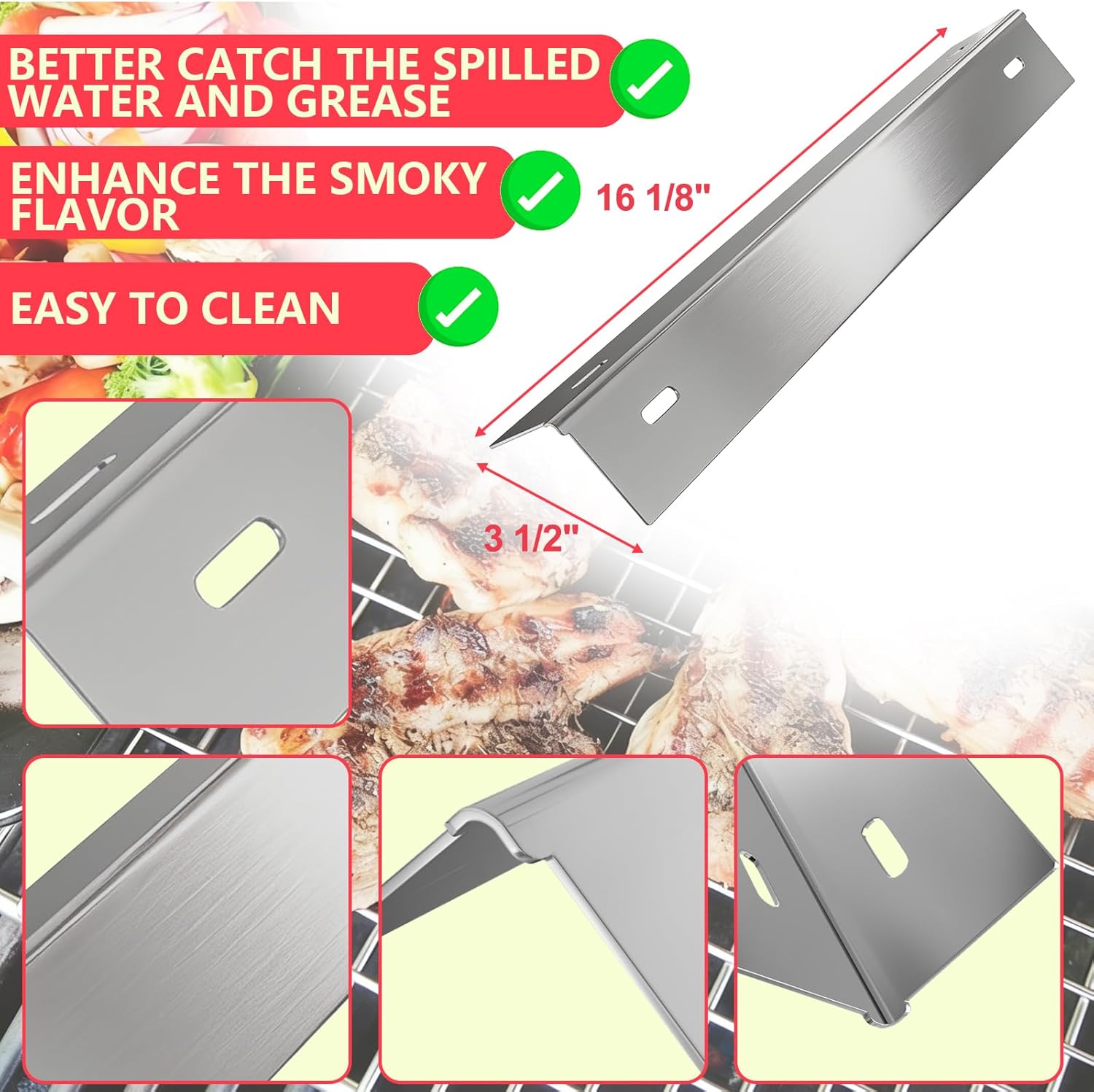 Replacement Kit for Napoleon Prestige 500 Grills BIP500RBNSS-3, P500RSIBNK-3, P500RSIBNK-1, BIP500RB, P500NK-3, P500PSSRB, Prestige 500 Heat Plate, Grates & Burner Tubes for Napoleon BBQ Accessories