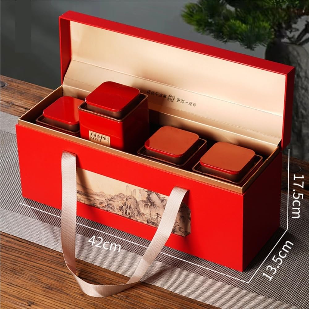 Herbata Coffee Cukistry Retro Kwadratowa puszka luzem pojemnik do przechowywania herbaty puszka uszczelniona puszka zestaw do herbaty podwójna puszka/cztery puszki pudełko na prezent zestaw pusta