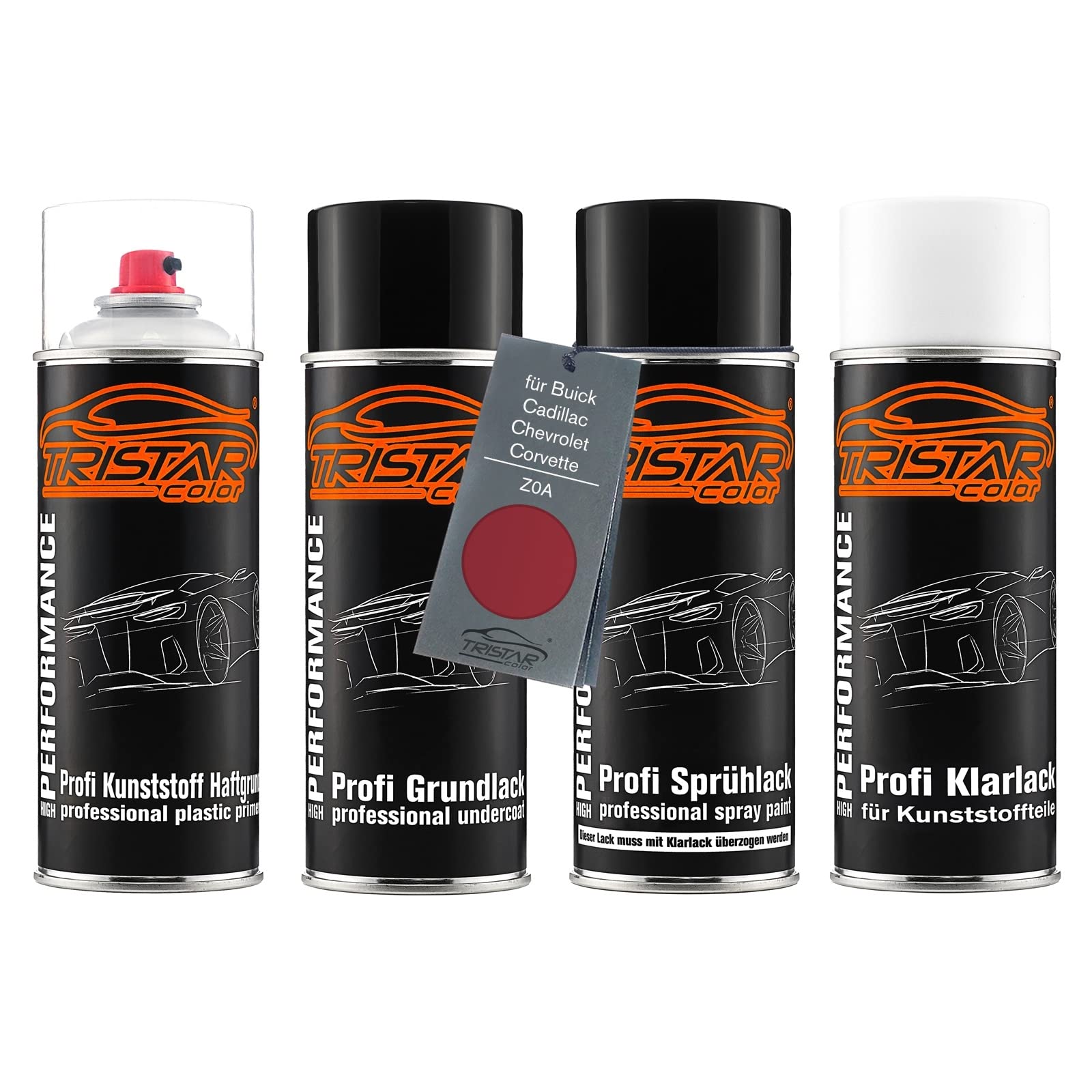 TRISTARcolor Zestaw w sprayu do plastiku do Buick Z0A Sunset Red Metallic