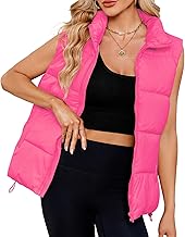 Century Star Puffer Vest for Women's Outerwear Vests Puffy Oversized 2024 Quilted Vest Tops Jackets Coat with Pockets