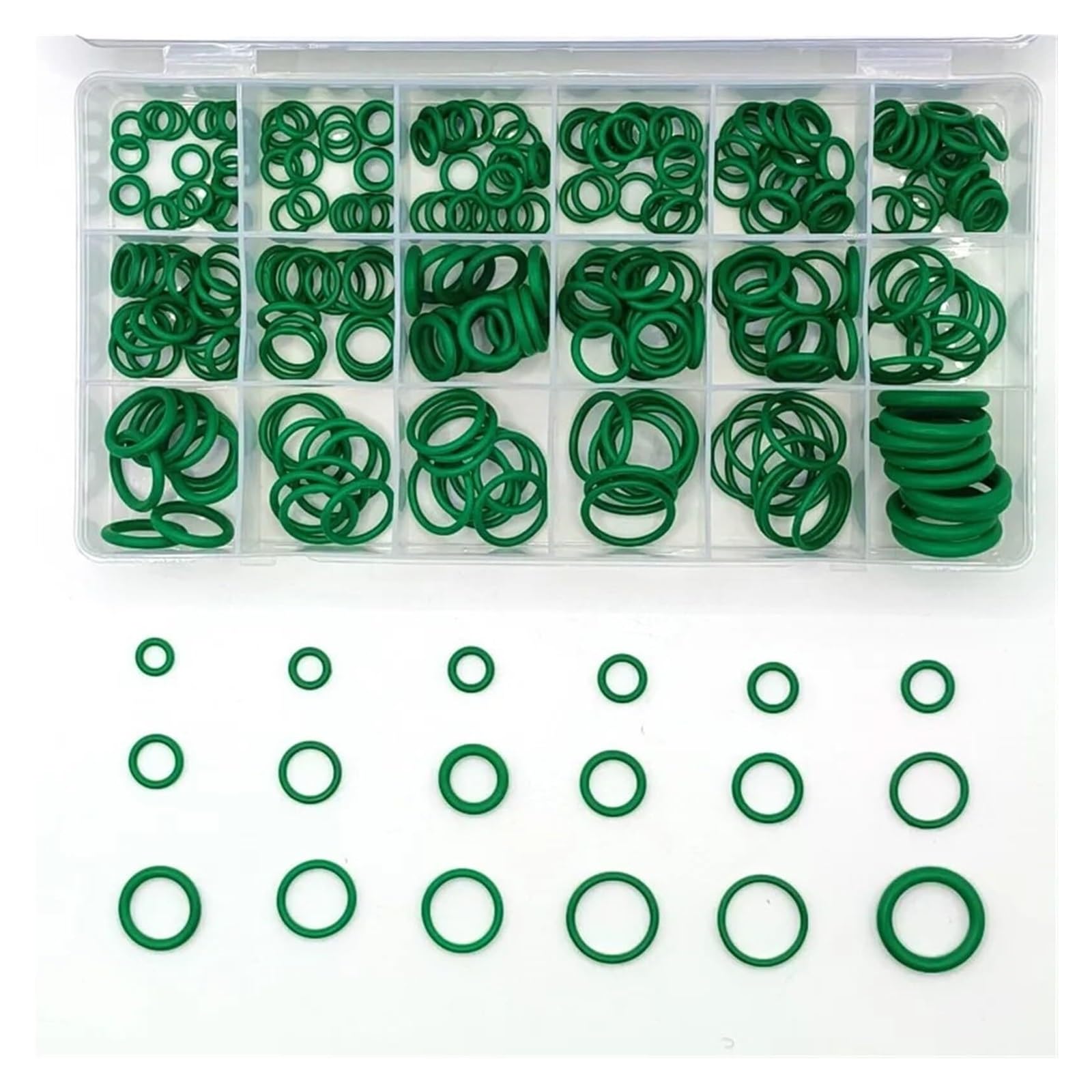 Anillos tóricos for aire acondicionado, herramientas de reparación de automóviles, juegos de anillos refrigerantes de goma for aire acondicionado, herramientas for coche(270Pcs With Box)