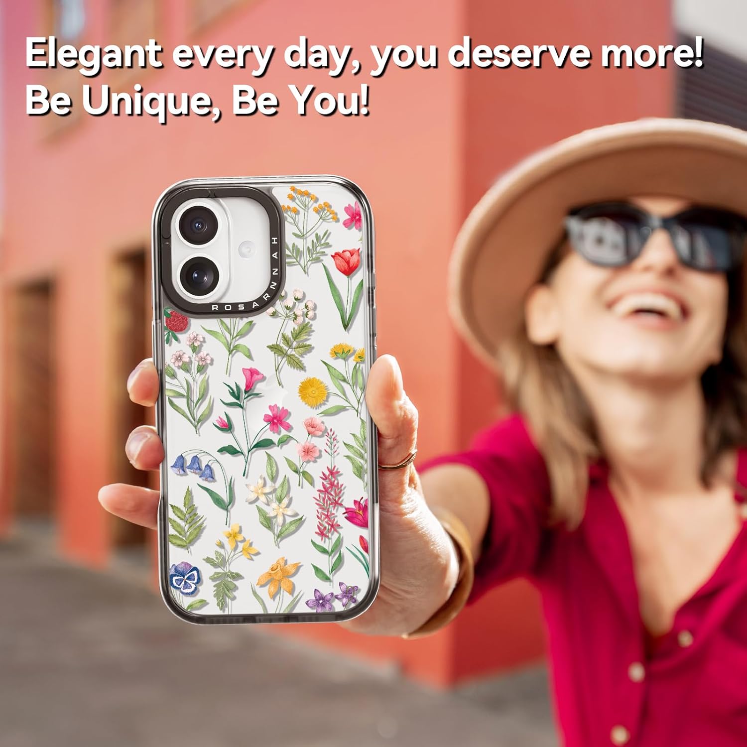for iPhone 17 Case Cute - Durable Shockproof 6.6 ft Drop Impact Phone Case - Funny Nature Flower Design (6.3") Black - Image 7