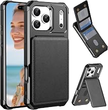 CCSmall for iPhone 17 Pro Max Wallet Case with Card Holder ZM Black | PU Leather Flip Case Magnetic Closure Shockproof TPU Inner Cover for iPhone 17 Pro Max
