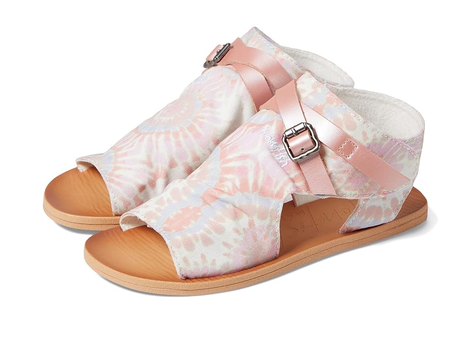 Blowfish Malibu Kids Defsie-T (Toddler/Little Kid) (Boho Tie-Dye Canvas/Rose Quartz Die Cut) Girl's Shoes INTERNATIONAL SHIPPING