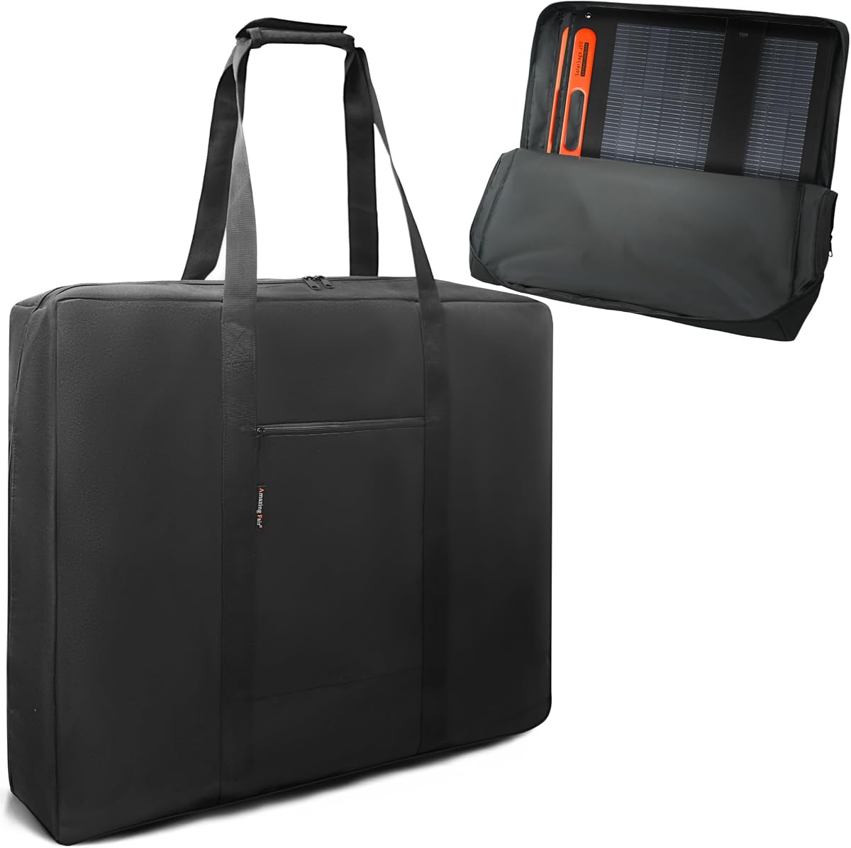 Solar Panel Travel Bag Compatible with 2 Jackery 100W / 200W, Padded Portable Solar Panel Storage Bag Compatible with Jackery SolarSaga 100W 100X 200W (200W | 27.5"×24.5"×6")