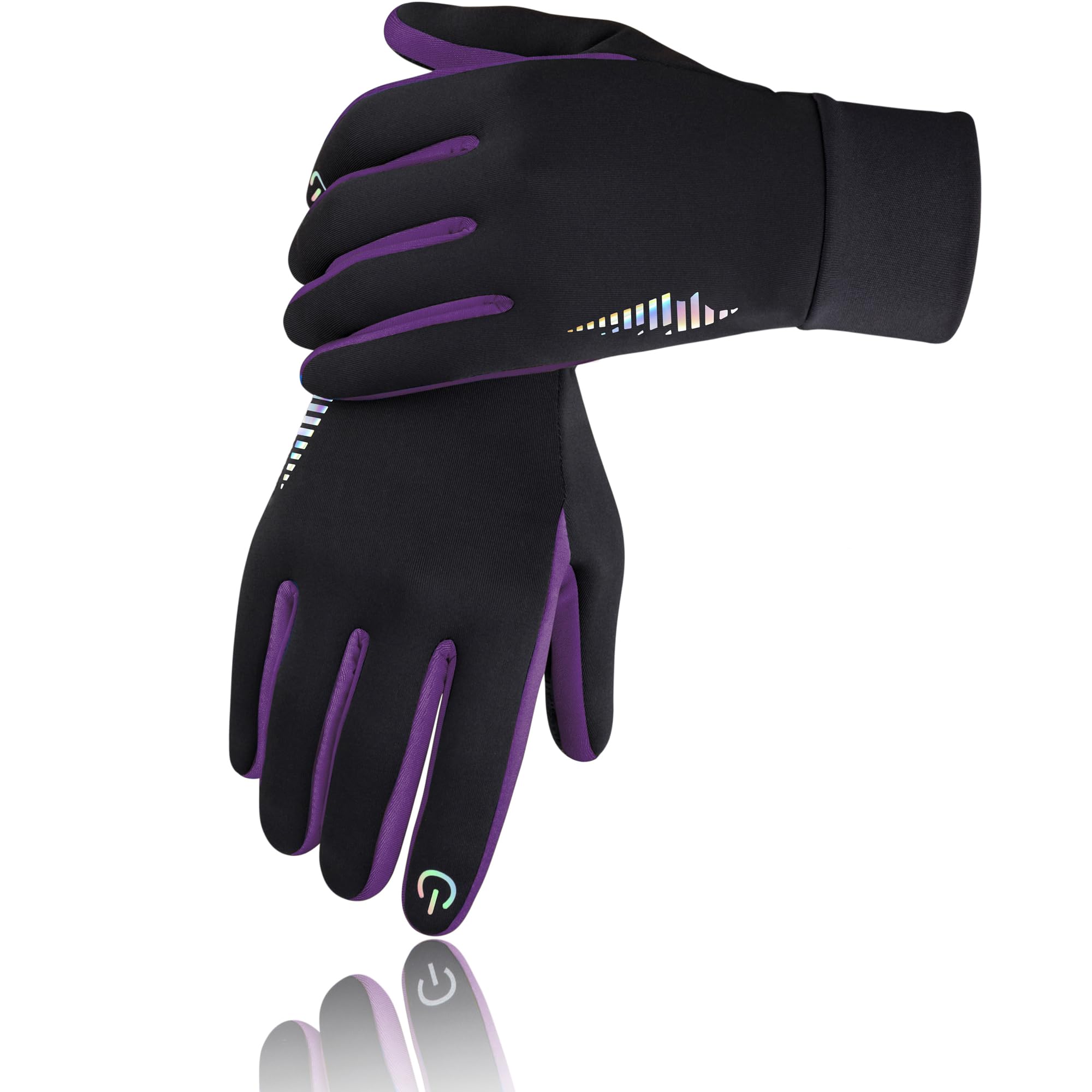 SIMARI Kinder Handschuhe Thermo Winterhandschuhe Fahrradhandschuhe Laufhandschuhe Anti-Rutsch Touch Screen Skifahren Outdoor Sport für mädchen Jungen 2-11 Jahre SMRG106 (Purple L)