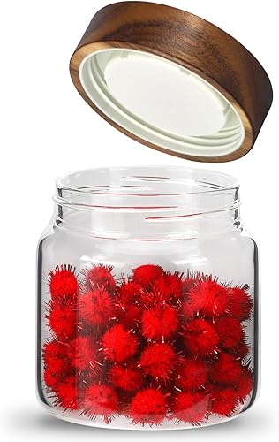 Miniatura 17 de Tarro de vidrio con tapa superior de rosca, tarros de vidrio de borosilicato de 37 onzas, recipientes de condimentos para cocina, recipientes